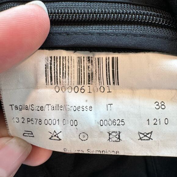 Piazza Sempione Quiet Luxury Monia Black Virgin Wool Pant IT 38 US 2 Preppy - Picture 7 of 11